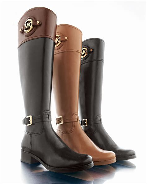 michael kors stockard riding boots dillards|Michael Kors leather platform boots.